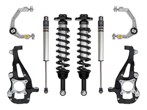 ICON 2021-2024 Ford F-150 4WD 3.5-4.5" Lift Stage 1 Suspension System Billet - K93141