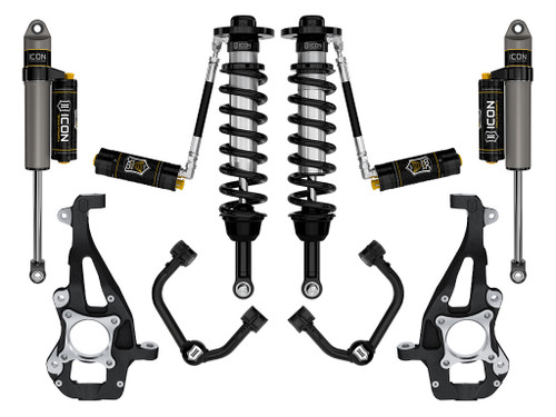 ICON 2021-2024 Ford F-150 4WD 3.5-4.5" Lift Stage 4 Suspension System Tubular CDCV - K93144T