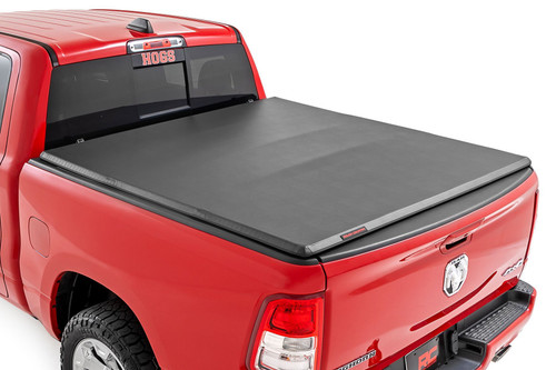 Rough Country - Soft Tri-Fold Bed Cover - 6'4 in. Bed - Ram 1500 (19-25)/1500 TRX (21-24) - 41309650A