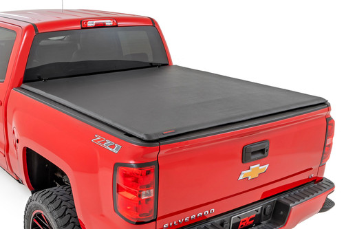Rough Country - Soft Roll Up Bed Cover - 6'7 in. Bed - Chevy/GMC 1500/2500HD/3500HD (14-19 & Classic) - 42214650