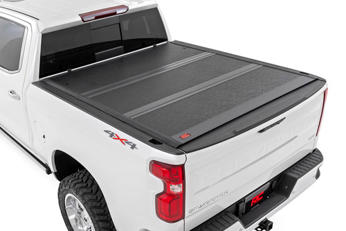 Rough Country - Hard Low Profile Bed Cover - 6'7 in. Bed - Rail Cap - Chevy/GMC 1500/2500HD/3500HD (14-19 & Classic) - 47119651B