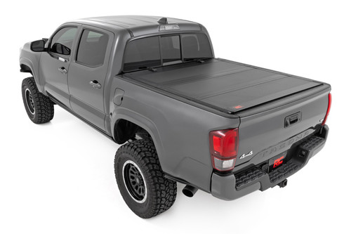Rough Country - Hard Tri-Fold Flip Up Bed Cover - 5' Bed - Toyota Tacoma 2WD/4WD (2016-2023) - 49420500
