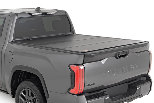 Rough Country - Hard Tri-Fold Flip Up Bed Cover - 5'7 in. - Toyota Tundra 2WD/4WD (2022-2025) - 49514551