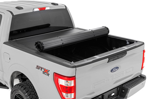 Rough Country - Hard Roll Up Bed Cover - 5'7 in. Bed - Ford F-150 (15-25)/F-150 Lightning (22-25) - 50221550