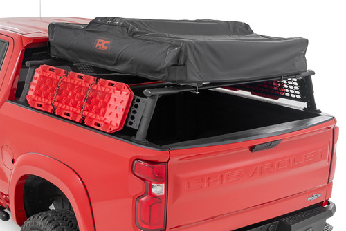 Rough Country - Bed Rack - Half Rack - Aluminum - Chevy Silverado 1500 2WD/4WD (2019-2025 & Classic) - 10204