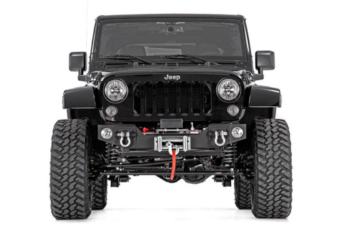 Rough Country - Front Hybrid Stubby Bumper - Fog Mounts - Jeep Wrangler JK/Wrangler Unlimited (07-18) - 1062