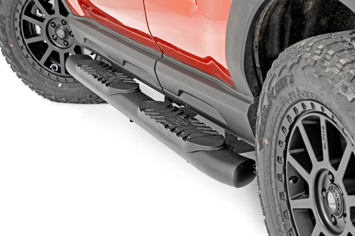 Rough Country - Oval Nerf Steps - Black - Ford Bronco Sport 4WD (2021-2025) - 21006