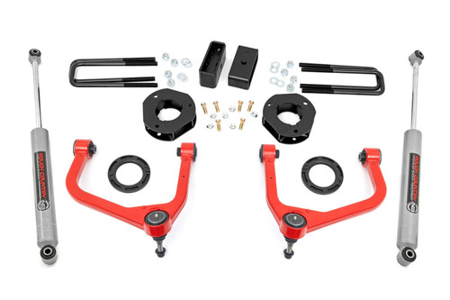 Rough Country - 3.5 Inch Lift Kit - GMC Sierra 1500 2WD/4WD (2019-2025 & Classic) - 22630RED
