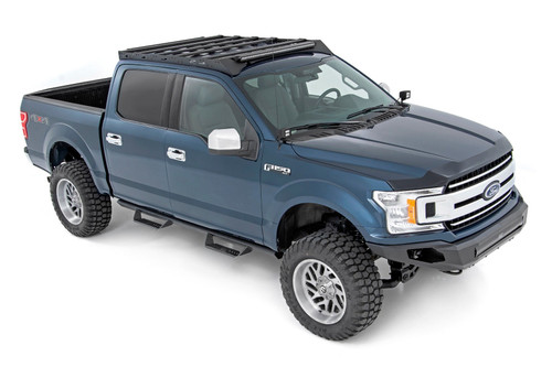 Rough Country - Roof Rack - FR & RR 40 Inch Single Row BLK LEDs - Ford F-150 2WD/4WD (15-18) - 51022