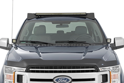 Rough Country - Roof Rack - FR & RR 40 Inch Single Row BLK LEDs - Ford F-150 2WD/4WD (15-18) - 51022