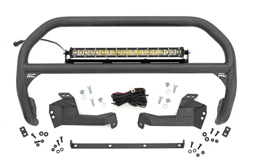 Rough Country - Nudge Bar - 20 Inch Chrome Single Row LED - Ford Bronco Sport 4WD (2021-2025) - 51043