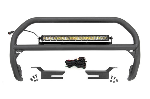 Rough Country - Nudge Bar - 20 Inch Chrome Single Row LED - Ford Bronco 4WD (2021-2025) - 51048