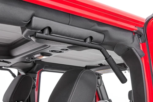 Rough Country - Grab Handles - Steel - FR & RR - Black - Jeep Wrangler JK/Wrangler Unlimited (07-18) - 6503