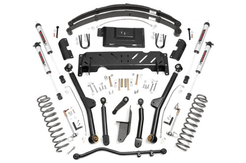 Rough Country - 4.5 Inch Lift Kit - Long Arm - RR Leaf's - V2 - Jeep Cherokee XJ 4WD (84-01) - 68670