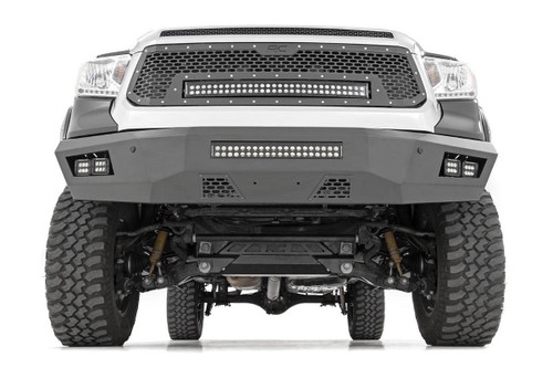 Rough Country - Mesh Grille - 30 in. Dual Row LED - Black - White DRL - Toyota Tundra (14-17) - 70225