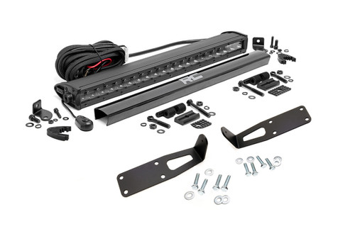 Rough Country - LED Light Kit - Bumper Mount - 20 in. Black Single Row - Ram 2500/3500 (10-18) - 70568BL