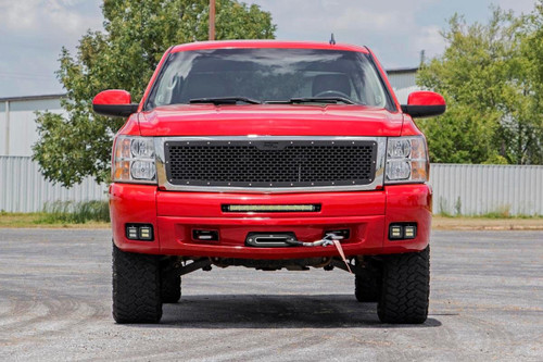 Rough Country - LED Light Kit - Fog - 2 in. Black Pairs x2 - White DRL - Chevy Silverado 1500/2500HD/3500HD 2WD/4WD - 70762DRL