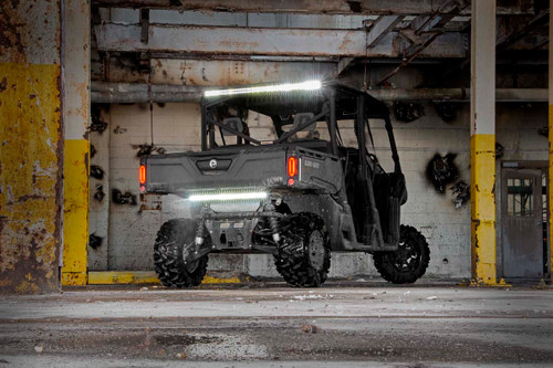 Rough Country - LED Light Kit - Cab Mount - 50 in. Black Dual Row - Can-Am Defender MAX HD10 - 71019