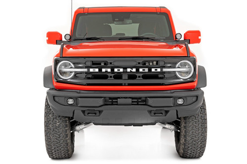 Rough Country - LED Light Kit - Ditch Mount - 3.5 in. Black Round Pair - Amber DRL - Ford Bronco (21-25) - 71078