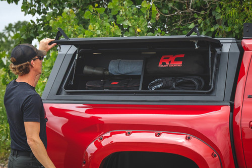 Rough Country - Bed Cap Side Shelf Storage Bin Toyota Tacoma (24-25) - 734075 - 734075