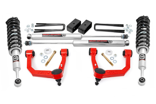 Rough Country - 3.5 Inch Lift Kit - Red UCA - N3 Struts - Toyota Tacoma 2WD/4WD (2005-2023) - 74231RED