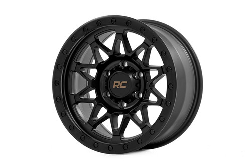 Rough Country - Rough Country 78 Series Wheel/Simulated Beadlock/Black/17x8.5/6x5.5/+0mm - 78170912B