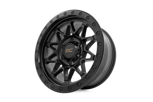 Rough Country - Rough Country 78 Series Wheel/Simulated Beadlock/Black/17x8.5/5x5/+0mm - 78170918B