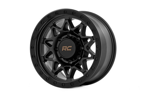 Rough Country - Rough Country 78 Series Wheel/Simulated Beadlock/Black/18x9/8x180/0mm - 78180906B