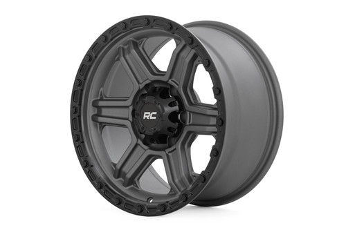 Rough Country - Rough Country 79 Series Wheel/One-Piece/Gunmetal Gray w/Black Ring/17x8.5/6x5.5/0mm - 79170912G