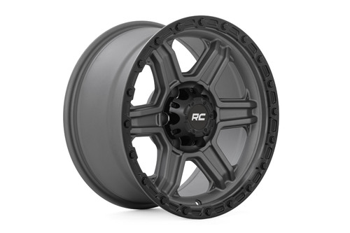 Rough Country - Rough Country 79 Series Wheel/One-Piece/Gunmetal Gray w/Black Ring/17x8.5/6x5.5/0mm - 79170912G