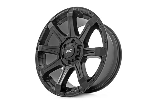 Rough Country - Rough Country 81 Series Wheel/One-Piece/Semi Gloss Black/20x9/8x6.5/0mm - 81200910