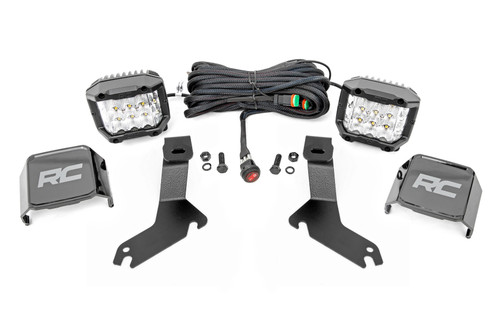 Rough Country - LED Light Kit - Ditch Mount - 3 in. OSRAM - Wide - Chevy Silverado 1500 (99-06)/Tahoe (00-06) - 82285