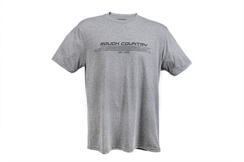 Rough Country - Rough Country T-Shirt - Horizontal Tread - Grey - MD - 84077MM