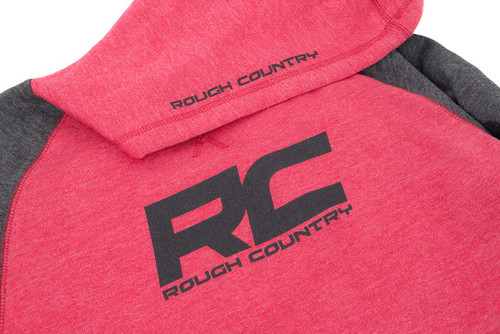 Rough Country - Rough Country Hoodie - Heater - Red/Gray - 3XL - 840833X