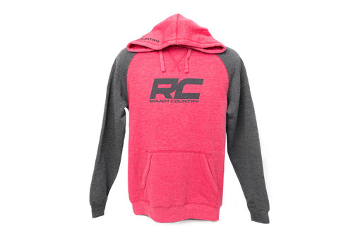 Rough Country - Rough Country Hoodie - Heater - Red/Gray - SM - 84083SM