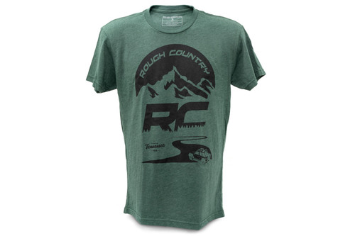 Rough Country - Rough Country T-Shirt - RC Mountains - Forest Green - MD - 84094MD