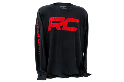 Rough Country - Rough Country Long Sleeve - RC Tread Sleeve - Black- XL - 84099XL