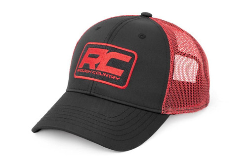 Rough Country - Rough Country Hat - Red Mesh - Rough Country Patch - Black/Red - 84124