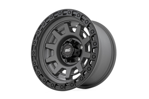 Rough Country - Rough Country 85 Series Wheel/One-Piece/Gunmetal Gray/Black/15x8/5x5.5/-19mm - 85150814
