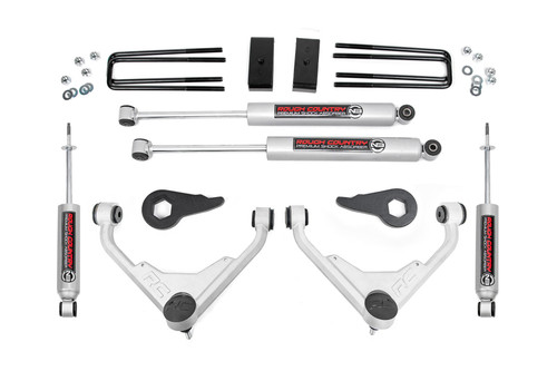 Rough Country - 3 Inch Lift Kit - FK/FF Code - Chevy/GMC Sierra/Silverado 2500 HD Suburban/Yukon XL 2500 (01-10) - 859830