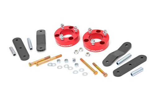 Rough Country - 2.5 Inch Leveling Kit - Red Spacers - Nissan Frontier (05-25)/Xterra (05-15) - 867RED