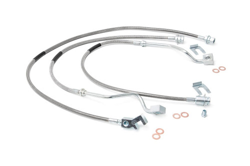 Rough Country - Brake Lines - Stainless - FR & RR - 4-6 Inch Lift - Ford F-250/F-350 Super Duty (99-04) - 89717