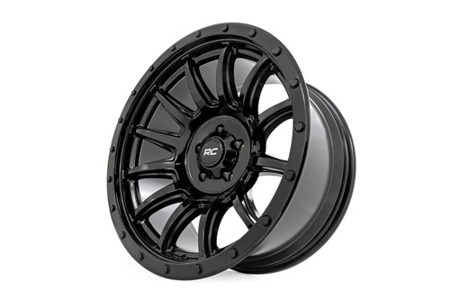 Rough Country - Rough Country 90 Series Wheel/One-Piece/Gloss Black/20x9/6x5.5/0mm - 90200912B