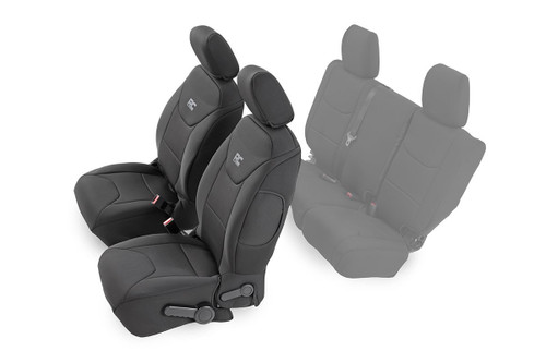 Rough Country - Seat Covers - Front - Jeep Wrangler Unlimited 4WD (2013-2018) - 91004F