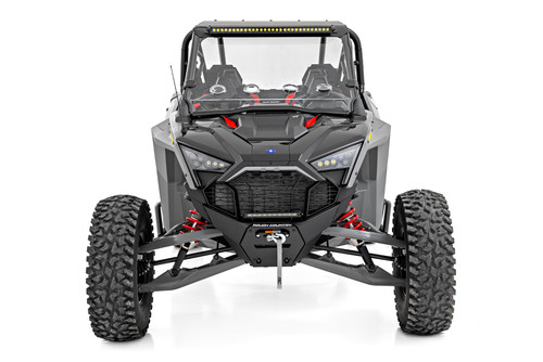 Rough Country - 30 in. Single Row Light Mount - Front - Black Series - Polaris RZR Turbo R 4 - 93160