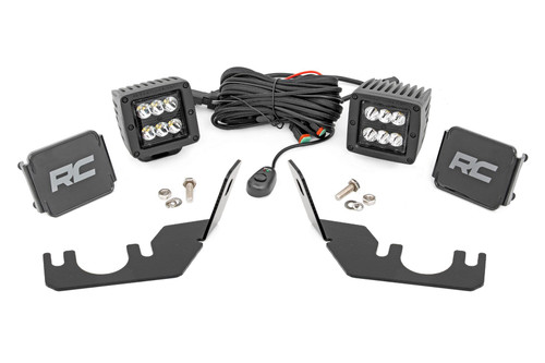 Rough Country - LED Light - Rear Mount - 2 in. Black Pair - Spot - Kawasaki Teryx 4 1000/Teryx 800 - 94006