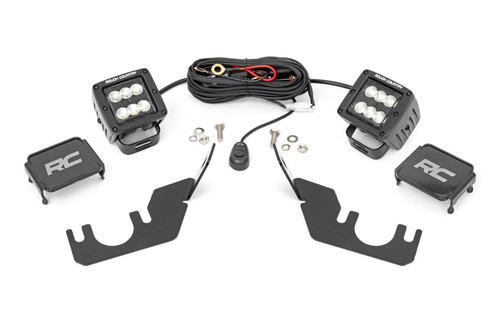 Rough Country - LED Light Kit - Rear Mount - 2 in. Black Pair - Flood - Kawasaki Teryx 4 1000/Teryx4 800 - 94007