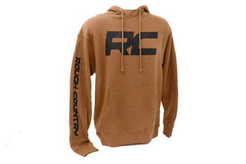 Rough Country - Rough Country Hoodie - RC Topographical Sleeve - Saddle - MD - 94095MD