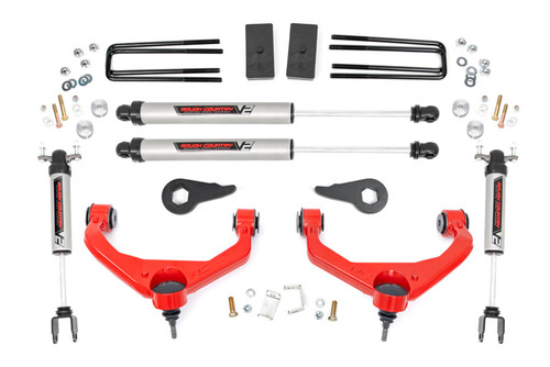 Rough Country - 3.5 Inch Lift Kit - V2 - Chevy/GMC 2500HD/3500HD (11-19) - 95970RED