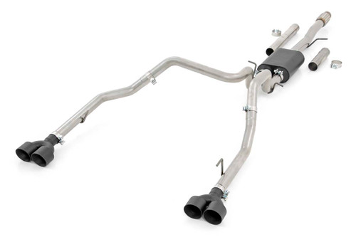 Rough Country - Performance Exhaust - Stainless - Crew/Dbl - RR Exit - Chevy/GMC Sierra/Silverado 1500 (19-25) - 96011